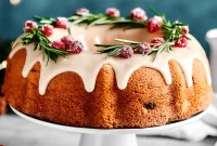 Sparkling Cranberry Christmas Pound Cake