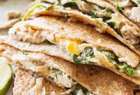 Oven-Crisped Chicken Quesadillas