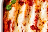 Hearty Spinach Ricotta Manicotti Bake