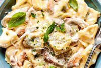 Hearty Chicken Tortellini Alfredo