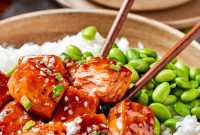 Glazed Teriyaki Salmon Dinner