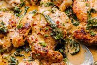 Creamy One-Pan Spinach Chicken
