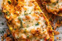 Chicken Enchilada-Stuffed Spaghetti Squash