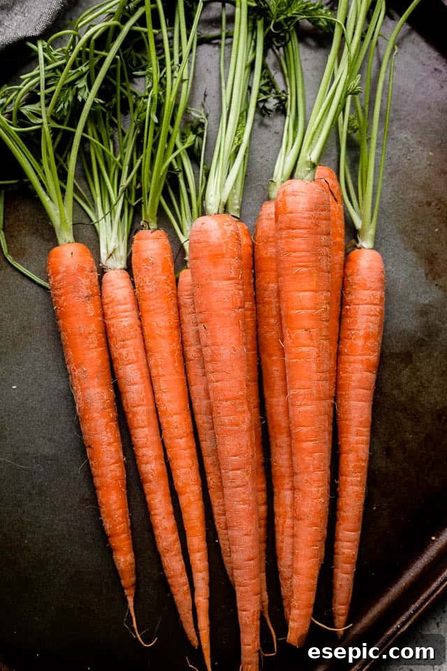 Raw carrots prepped and ready for the oven