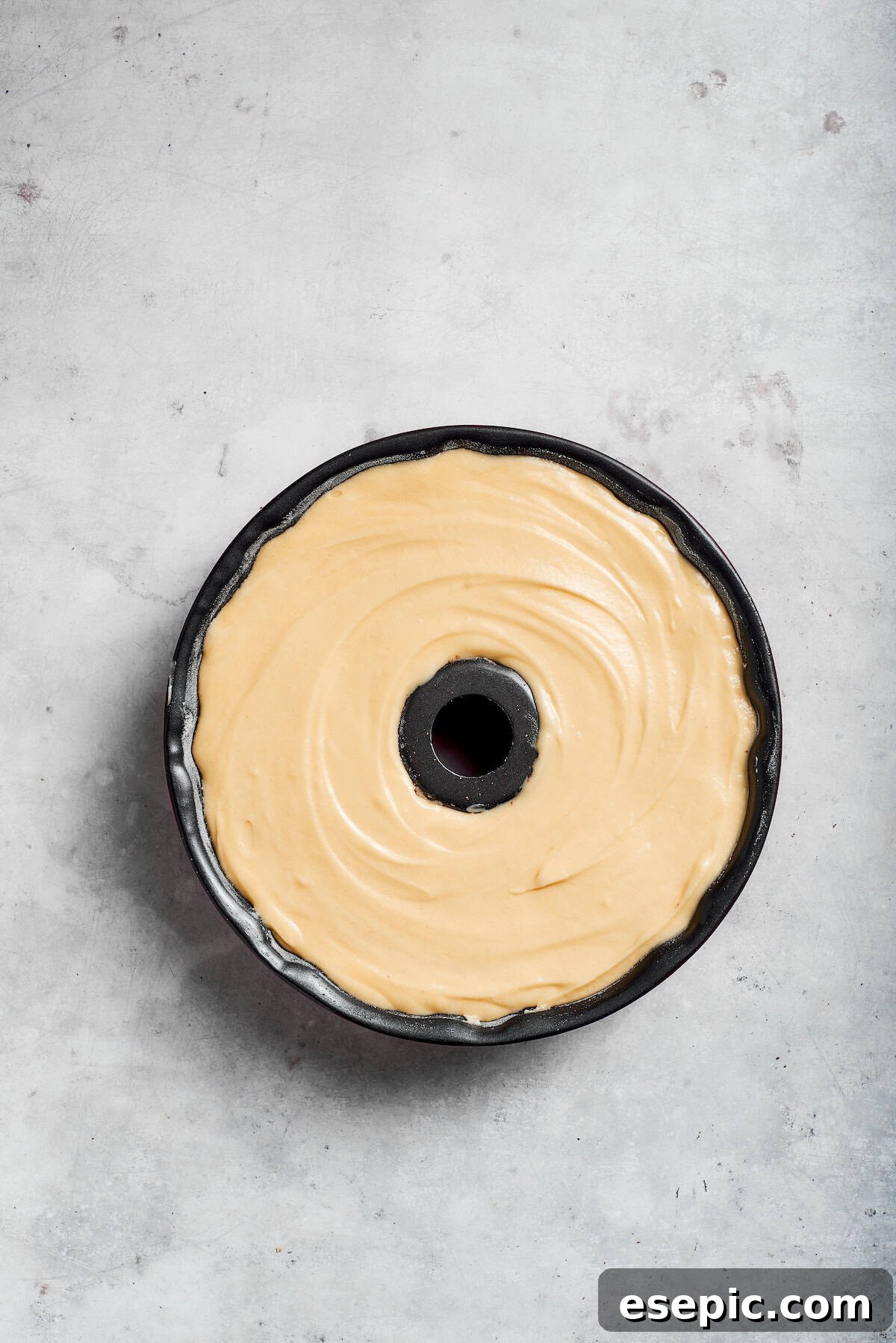 Knock Your Socks Off Cake 3 Sock it to me cake batter in a bundt pan.