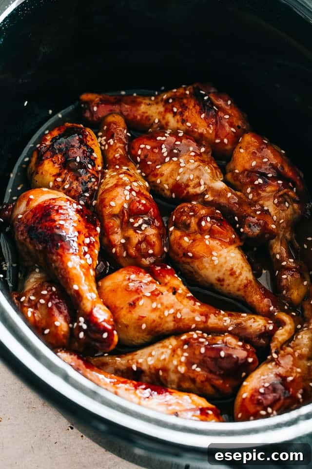 chicken drumsticks in a slow cooker