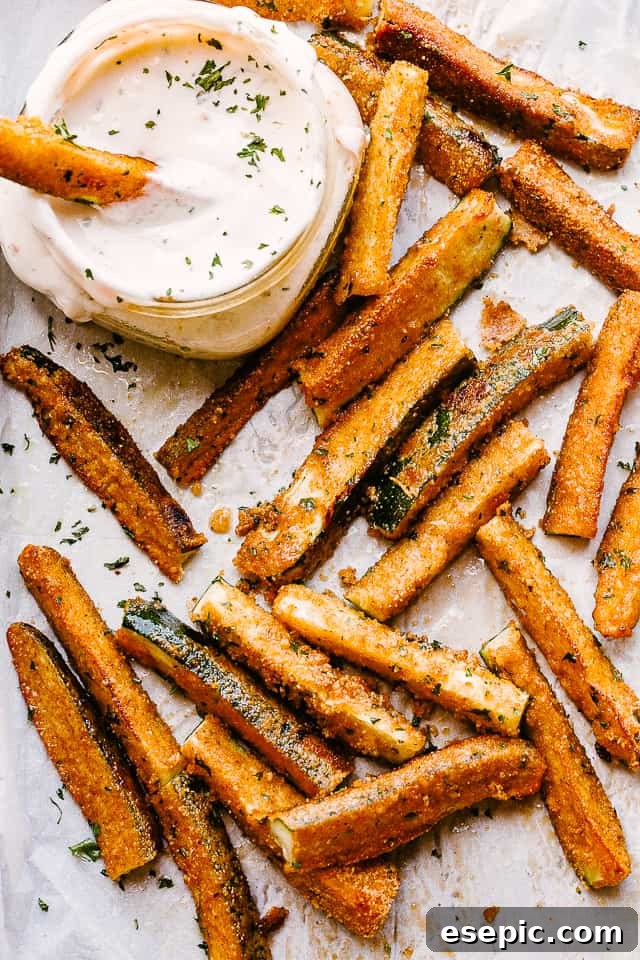 Air fryer zucchini fries.