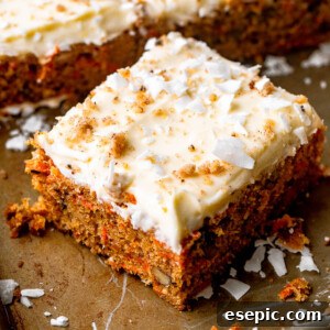 square slice of carrot cake